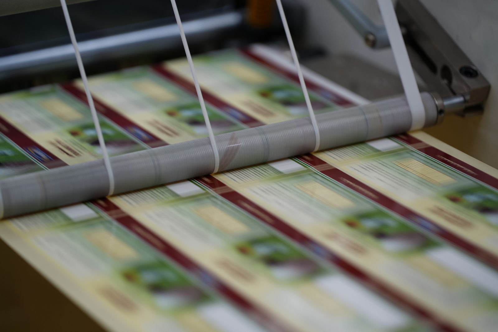 Printed labels running on an Etalex press