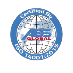 ISO 14001:2015 certification seal issued to Etalex Factory by ABS Global